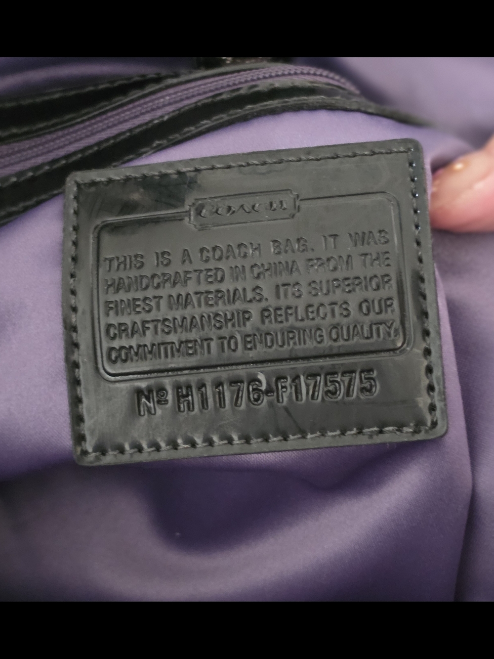 RARE Coach Black Signature Canvas Tote with Purple & Blue Graphic Motifs - Picture 2 of 7